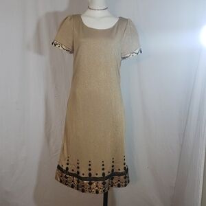NWT Eci New York gold sparkle dress SIZE 14